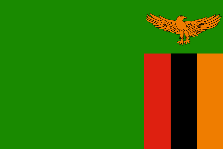 African fish eagle on the Zambian national flag