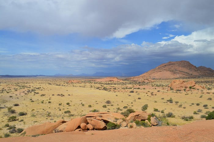 Dry savanna landscape in Namibia