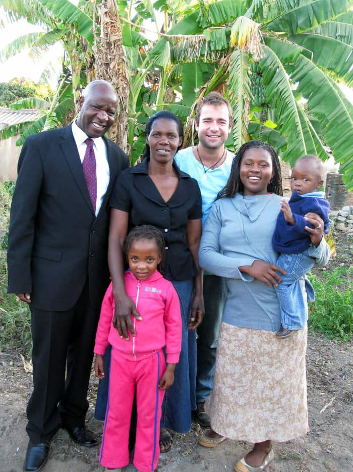 Stephen and his host family from Highfield, Zimbabwe