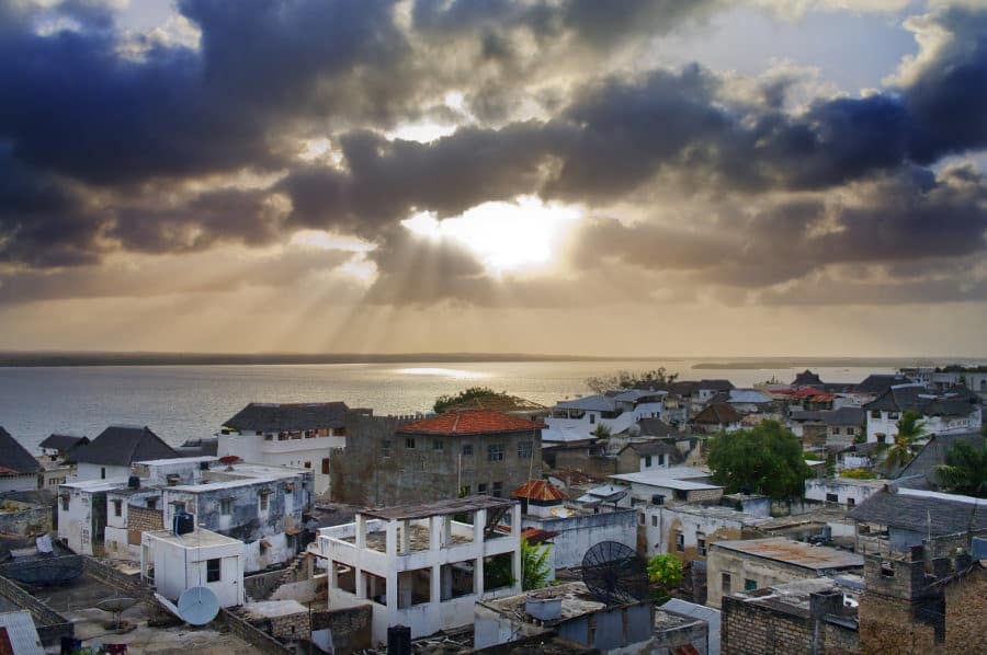 Overlooking Lamu Town in late afternoon