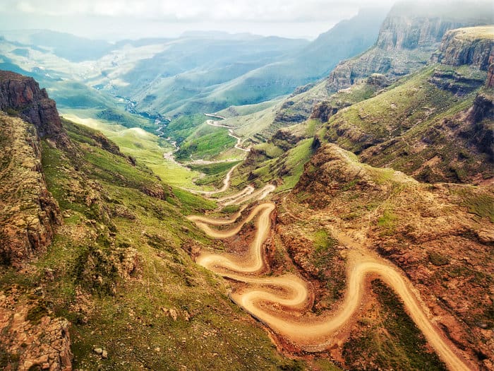The Sani Pass is the highest and most dramatic road anywhere in Southern Africa