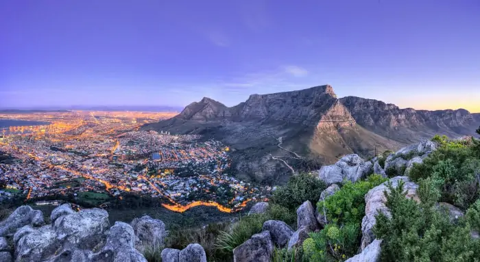 Spectacular panoramic view of Cape Town, South Africa's Mother City