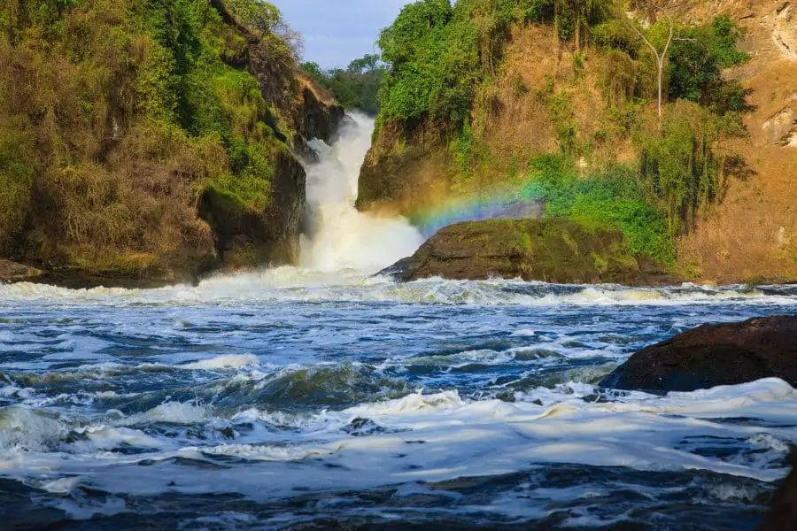 Murchison Falls view from the Nile boat cruise