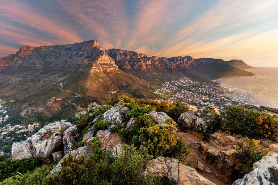 Table Mountain panorama at sunset