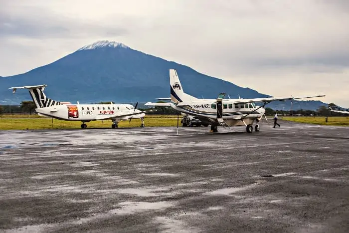 View of Mount Kilimanjaro from Arusha Airport