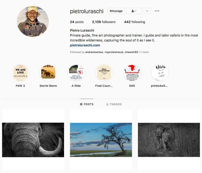 Pietro Luraschi's Instagram profile
