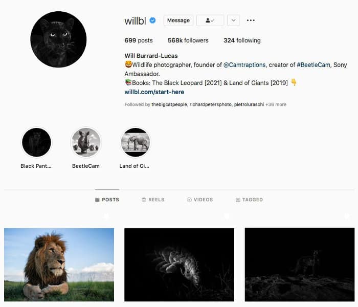 Will-Burrard-Lucas' Instagram profile