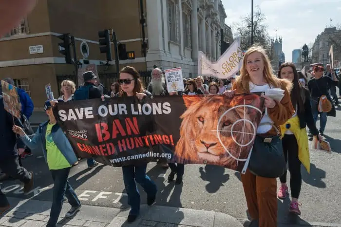 The Global March for Lions held in London, 2016