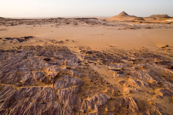 Desert floor in Gilf Kebir National Park, Egypt