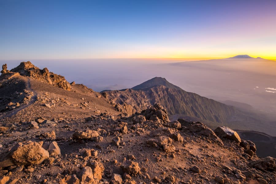 Mount Meru is one of the highest mountains in Africa
