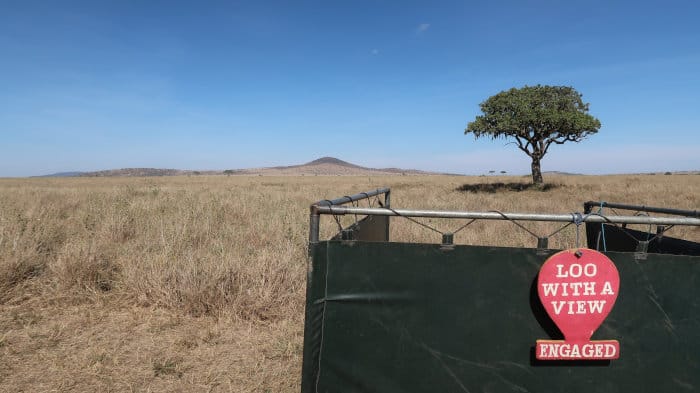 Toilet with a view in the Serengeti (balloon safari)