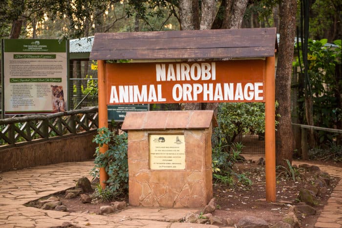 Entrance sign to the Nairobi Animal Orphanage